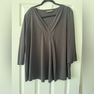 Black Lane Bryant pleated tunic top size 18/20